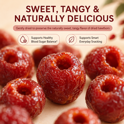 💕Science-Inspired Support for Healthy Blood Sugar✨ Delicious dried hawthorn made for smart everyday snacking.-LYJ