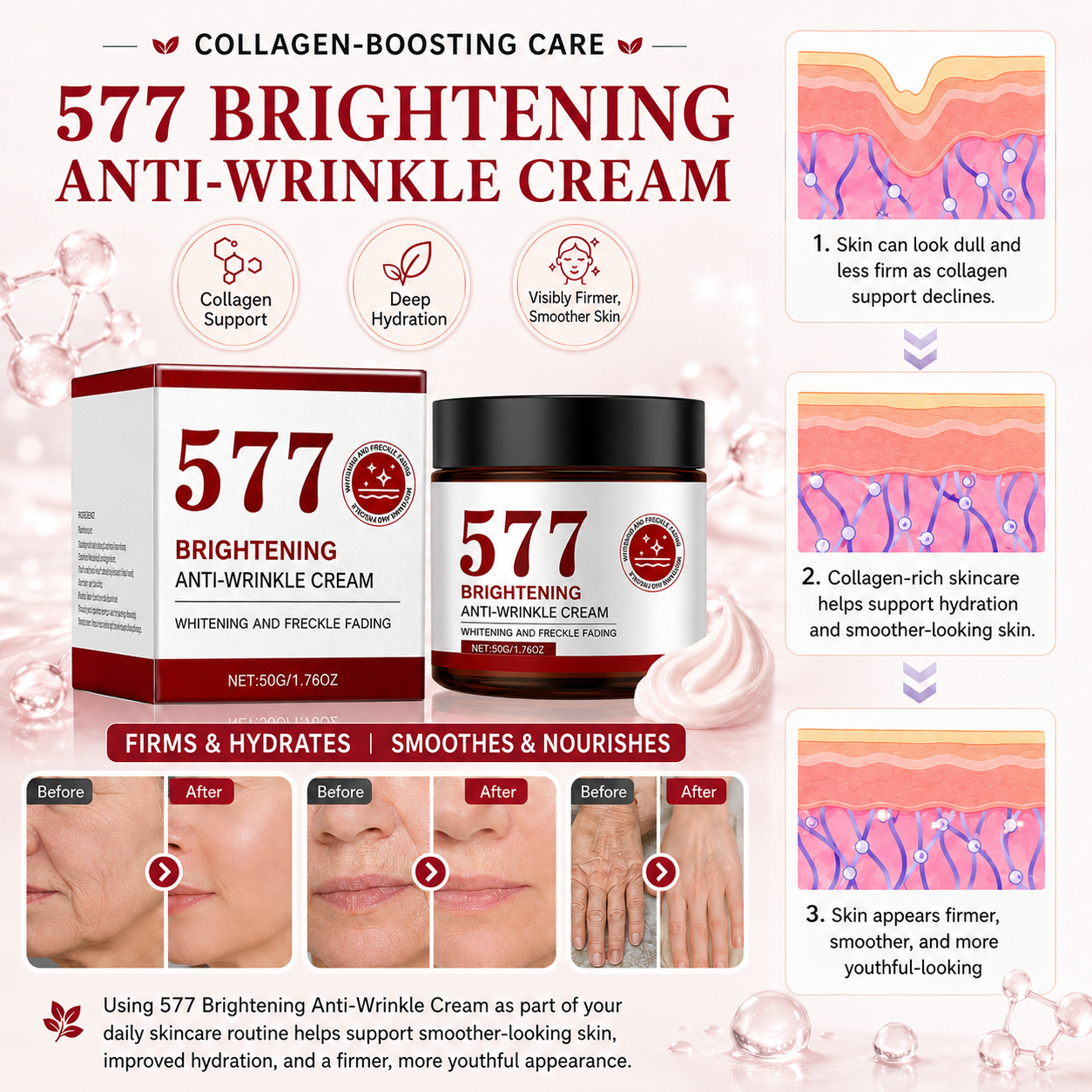 ✨ 577 Brightening Anti-Wrinkle Cream — Smooth Fine Lines, Firm & Deeply Hydrate Your Skin-LYJ