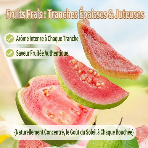 🌟 Dites adieu à la culpabilité des calories ! 🎀🎀 Satisfaites vos envies avec nos tranches de goyave rouge riches en fibres-ABB8