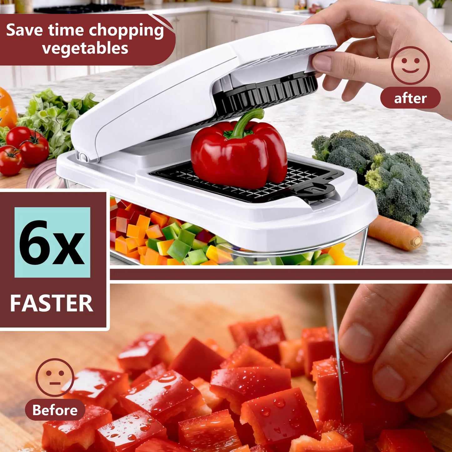 🏆Flash Sale⚡ 50K+ SOLD! 🏆Essential Kitchen Vegetable Chopper-HZ