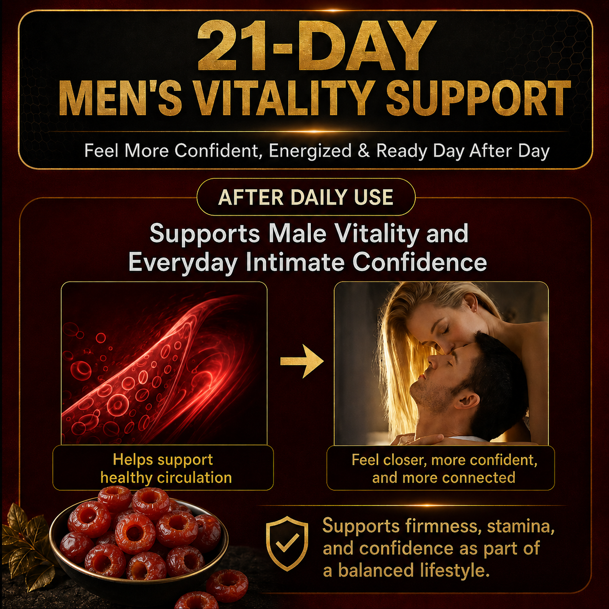 ❤❤Men’s Vitality Revival 💪💯 Hollow dried hawthorn berries for Natural Energy, Stamina & Confidence - LYJ