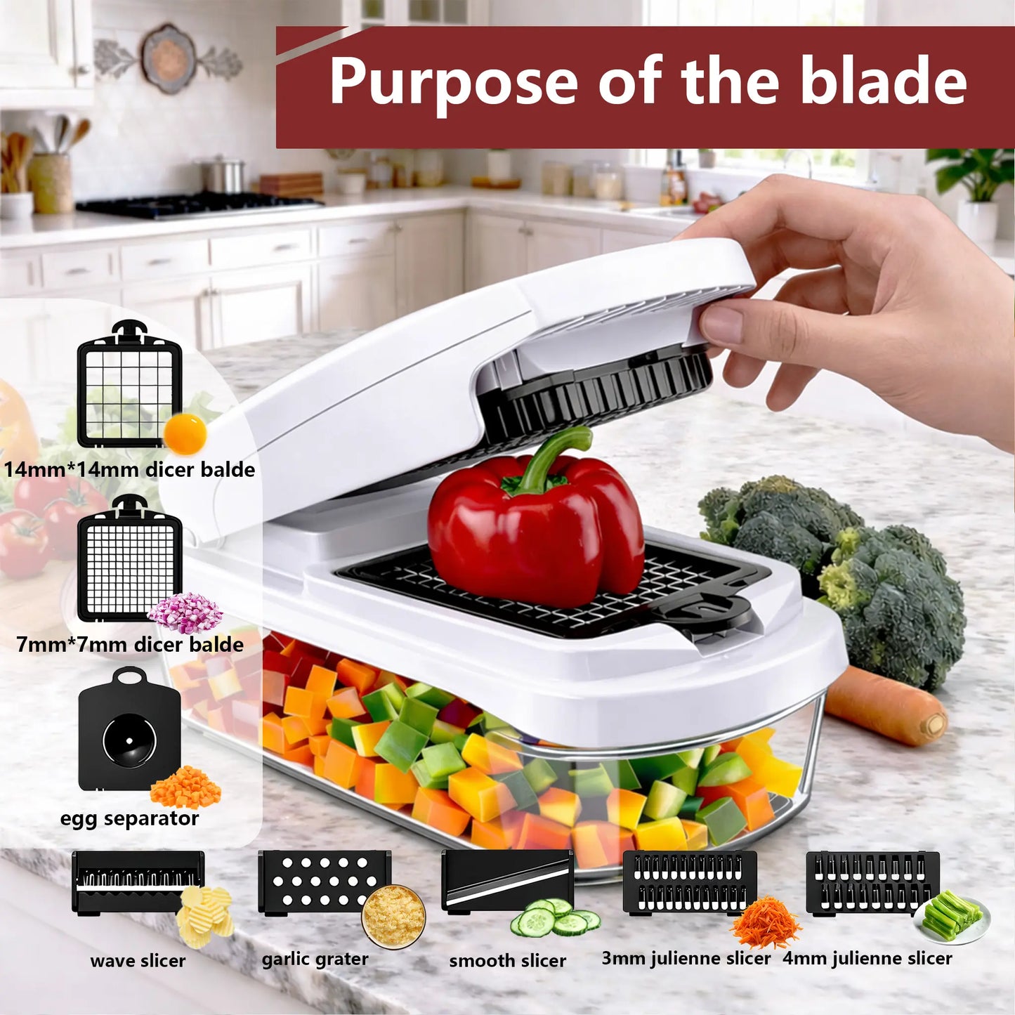 🏆Flash Sale⚡ 50K+ SOLD! 🏆Essential Kitchen Vegetable Chopper-HZ