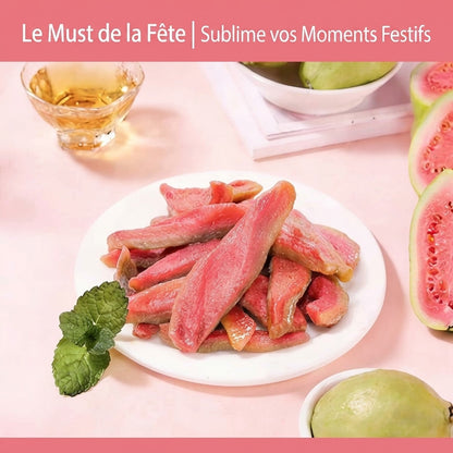 🌟 Dites adieu à la culpabilité des calories ! 🎀🎀 Satisfaites vos envies avec nos tranches de goyave rouge riches en fibres-ABB8