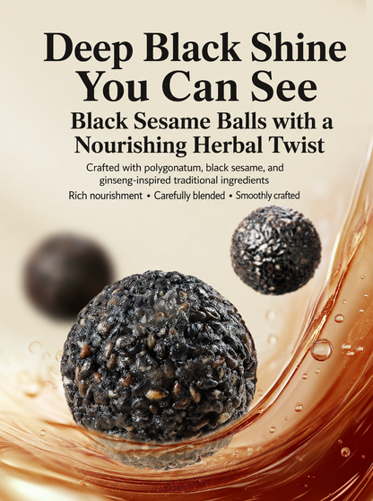 🧩 Say goodbye to high-calorie guilt! 🌿 Enjoy a satisfying, nutrient-rich snack with our Natural Polygonatum Black Sesame Balls — a clean way to support your daily wellness and cravings.
