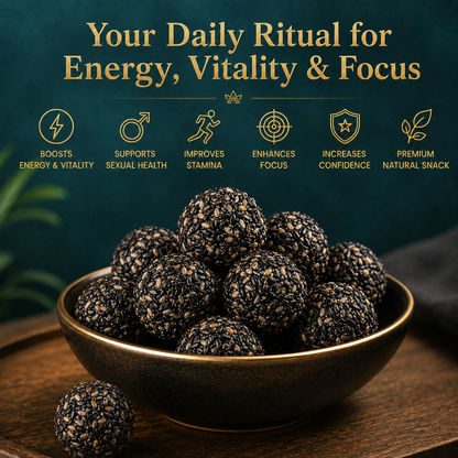 🪀🪀 Natural Energy & Vitality Support Formula 🌿 Polygonatum & Black Sesame Balls for Daily Stamina, Focus & Confidence | Clean Herbal Nutrition for Men’s Wellness-C7