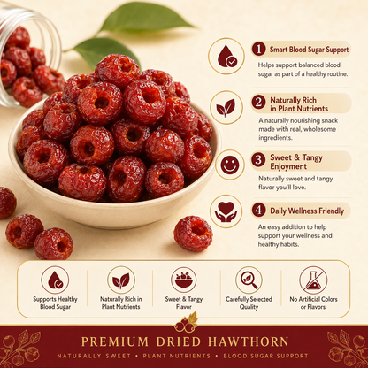 💕Science-Inspired Support for Healthy Blood Sugar✨ Delicious dried hawthorn made for smart everyday snacking.-LYJ