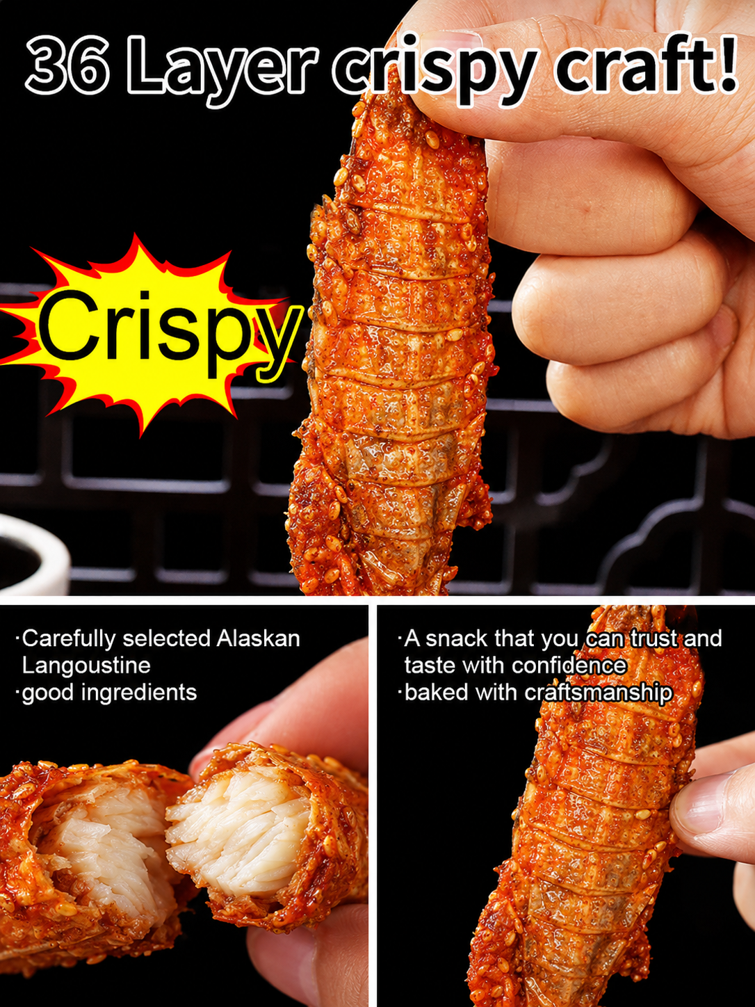 🦐Alaskan Mantis Shrimp - 🏆✅Ready to Eat High-Protein Seafood Snack-QZE