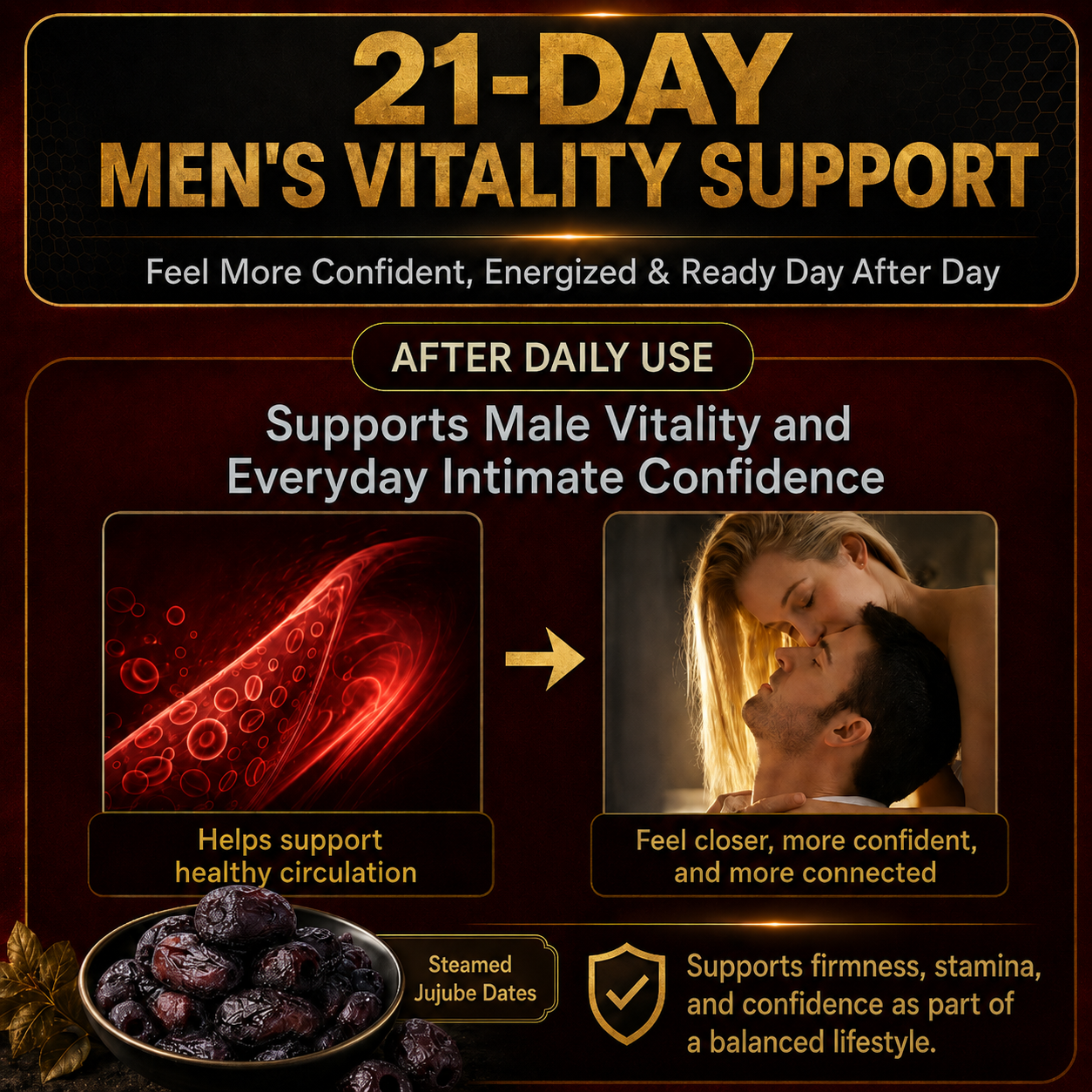 🍏More Energy More Confidence More Life Daily Wellness Support For Men-B01