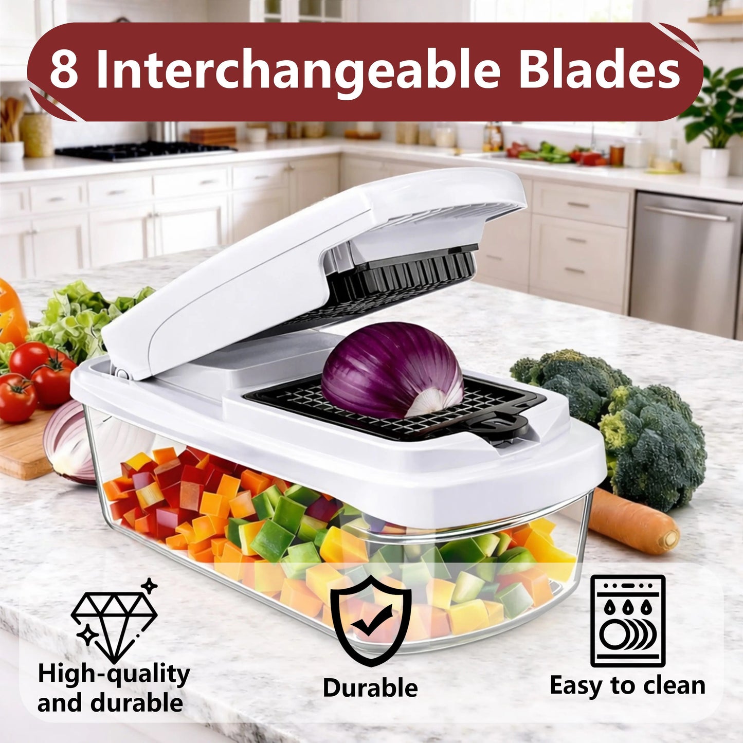 🏆Flash Sale⚡ 50K+ SOLD! 🏆Essential Kitchen Vegetable Chopper-HZ